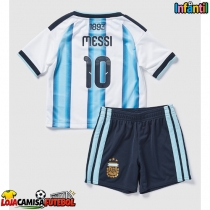 Camisa de Futebol Argentina Lionel Messi #10 Equipamento Principal Infantil Mundo 2026 Manga Curta (+ Calças curtas)